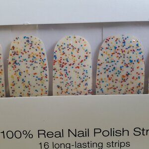 Sugar High * Clear Overlay with Candy Color Glitter Nail Polish Strips
